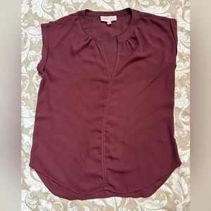 Burgundy philosophy chiffon blouse